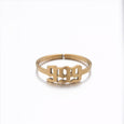 Lucky Angel Number Stainless Steel Ring Ring Claire & Clara Gold 999