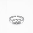 Lucky Angel Number Stainless Steel Ring Ring Claire & Clara Silver 222
