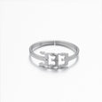 Lucky Angel Number Stainless Steel Ring Ring Claire & Clara Silver 333