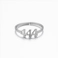 Lucky Angel Number Stainless Steel Ring Ring Claire & Clara Silver 444