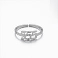 Lucky Angel Number Stainless Steel Ring Ring Claire & Clara Silver 555