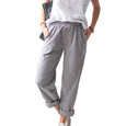 Lulu Basic High Waist Straight Pants Bottoms Claire & Clara Grey US 4