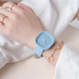 Macaron Cream Casual Watch Watches Claire & Clara Square Blue