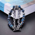 Malachite Metal Double Layer Bracelet Bracelet Claire & Clara