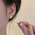 Matte 3D Flower Stud Earrings Earrings Claire & Clara