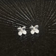 Matte 3D Flower Stud Earrings Earrings Claire & Clara