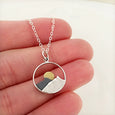 Maya Sunrise Mountain Cut Out Necklace Necklaces Claire & Clara