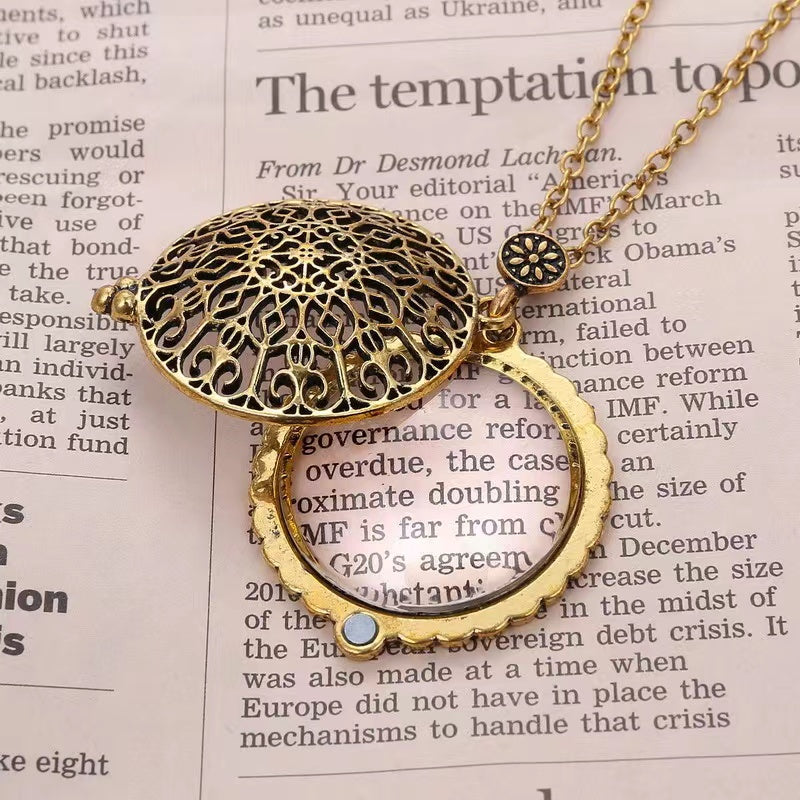 Metal Vintage Magnifier Necklace Necklace Claire & Clara
