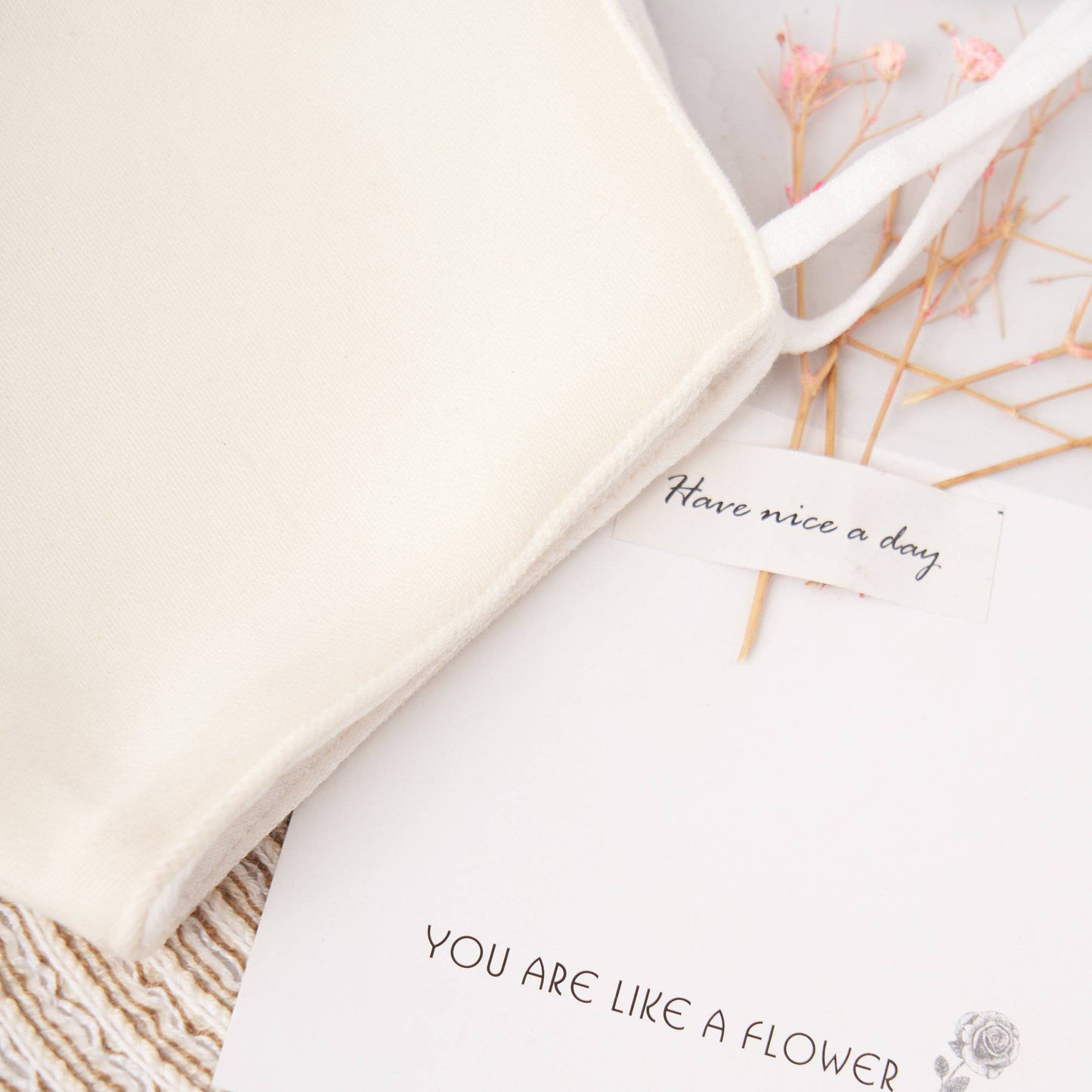 Mono Cotton Cloth Face Mask Face Covering Claire & Clara