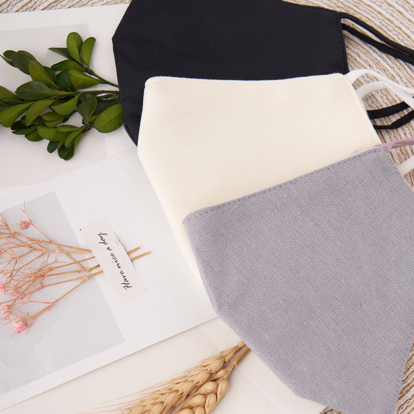 Mono Cotton Cloth Face Mask Face Covering Claire & Clara