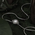 Natural Pearl Lava Shaped Snake Bone Necklace Necklace Claire & Clara