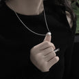 Natural Pearl Lava Shaped Snake Bone Necklace Necklace Claire & Clara