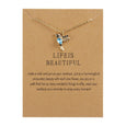 New Crystal Hummingbird Necklace Necklace Claire & Clara Blue