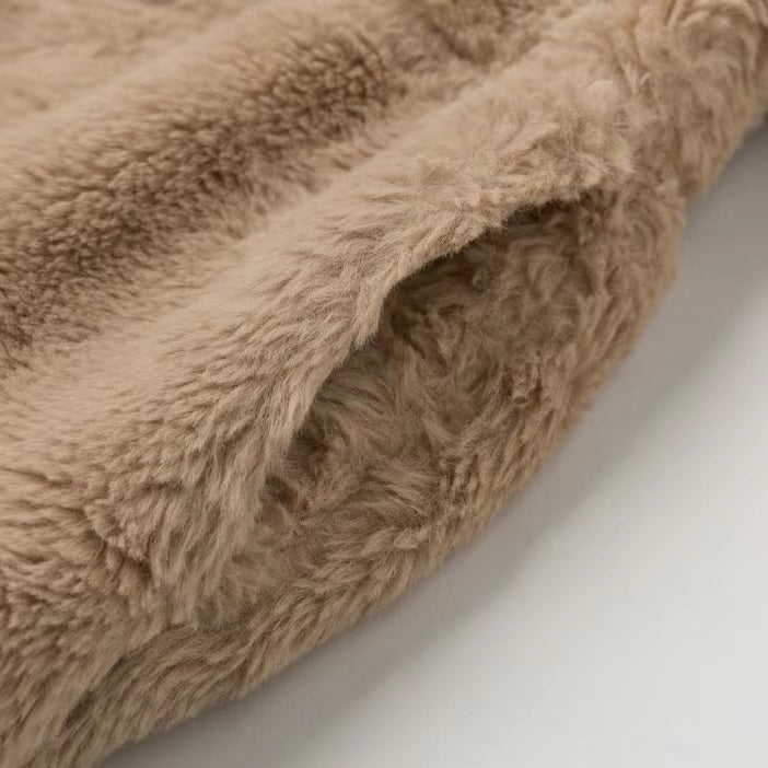 Oliver Fluffy Cropped Overcoat Outerwear Claire & Clara