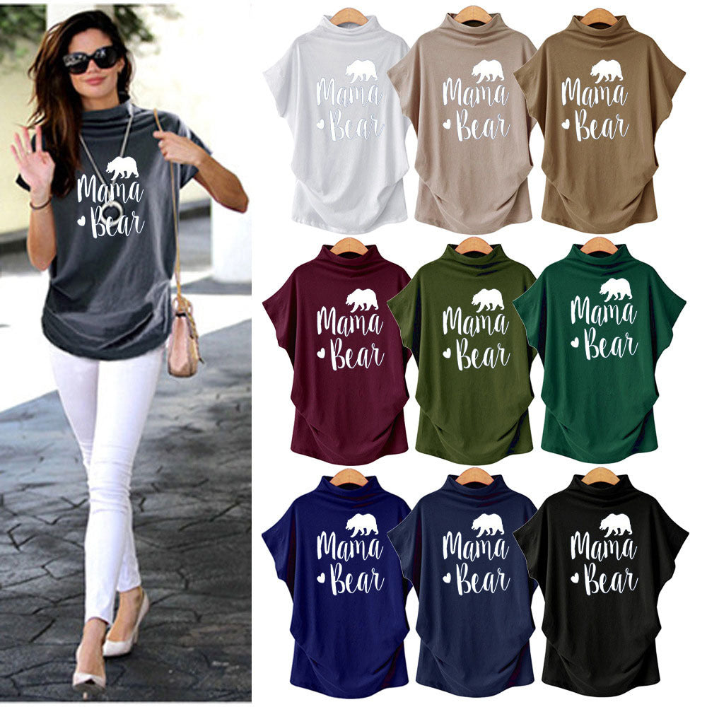 Olivia Mama Bear Turtleneck Casual Tee Top Claire & Clara