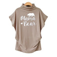 Olivia Mama Bear Turtleneck Casual Tee Top Claire & Clara Khaki S