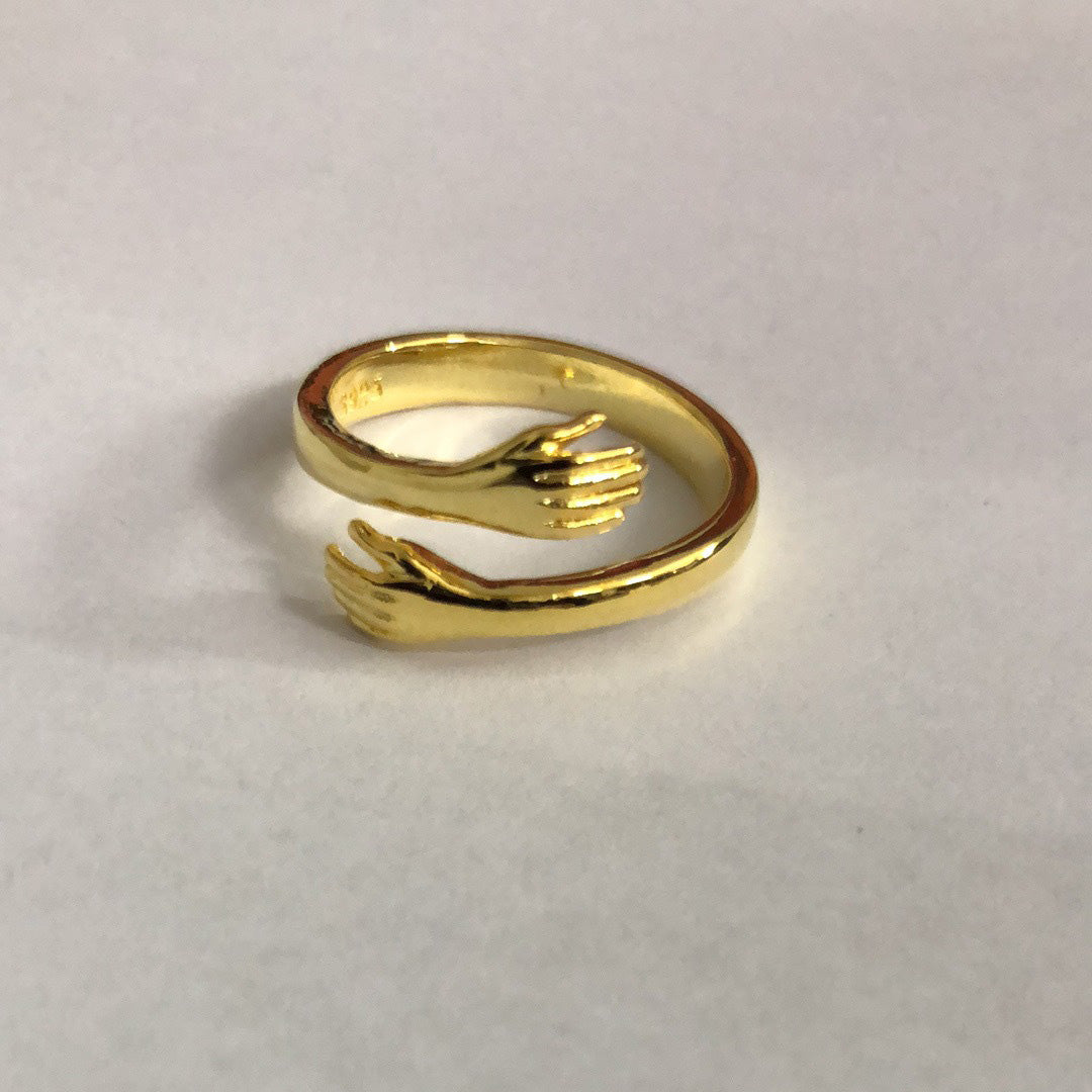 Opening Adjustable Hug Ring Rings Claire & Clara Gold