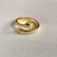 Opening Adjustable Hug Ring Rings Claire & Clara Gold