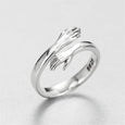 Opening Adjustable Hug Ring Rings Claire & Clara Silver