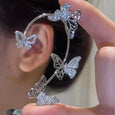 Openwork Silver Butterfly Earrings Earrings Claire & Clara Silver Left