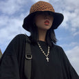 Pearl Cross Zirconia Necklace Necklace Claire & Clara