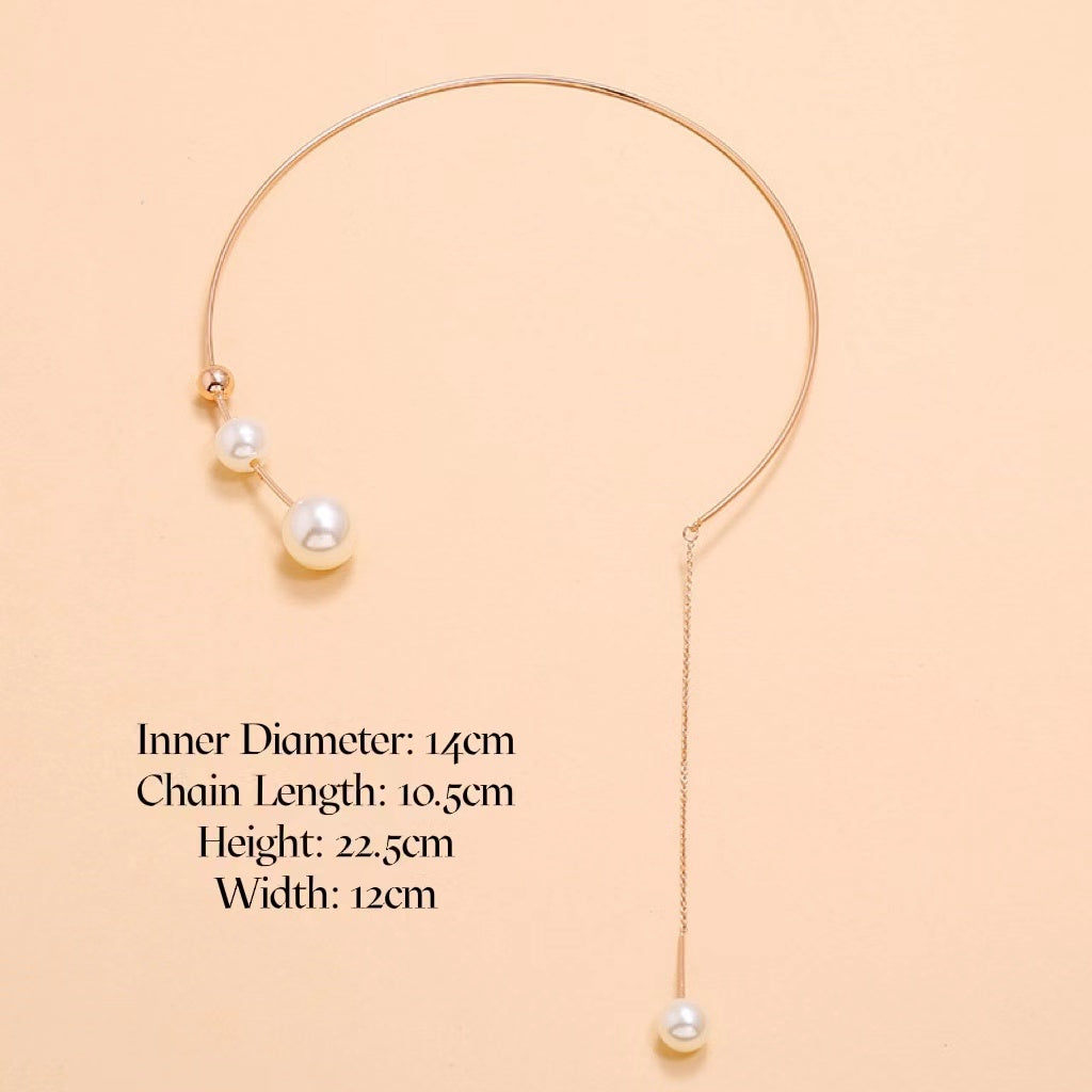 Pearl Tassel Niche Design Choker Necklace Claire & Clara