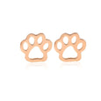 Pet Footprint Cutout Stud Earrings Earrings Claire & Clara Rose Gold