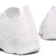 Polly Mesh Lace-Up Wedges Chunky Vulcanized Sneakers Shoes Claire & Clara