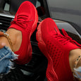 Polly Mesh Lace-Up Wedges Chunky Vulcanized Sneakers Shoes Claire & Clara