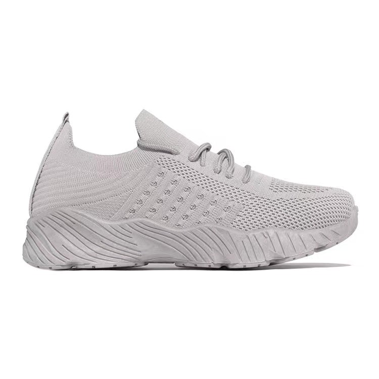 Polly Mesh Lace-Up Wedges Chunky Vulcanized Sneakers Shoes Claire & Clara Grey US 4.5