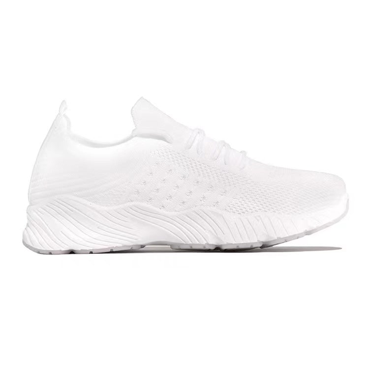 Polly Mesh Lace-Up Wedges Chunky Vulcanized Sneakers Shoes Claire & Clara White US 4.5