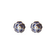 Purple Camellia Pearl Earrings Earrings Claire & Clara