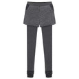 Quilted Fleece Fake Two-Piece Slimming Leggings Bottoms Claire & Clara Grey US 4