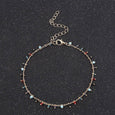 Rainbow Beaded Tassel Pendant Anklet Anklet Claire & Clara