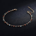 Rainbow Beaded Tassel Pendant Anklet Anklet Claire & Clara