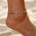 Rainbow Beaded Tassel Pendant Anklet Anklet Claire & Clara