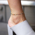 Rainbow Beaded Tassel Pendant Anklet Anklet Claire & Clara
