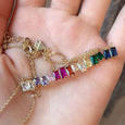 Rainbow Necklace Necklace > zirconias > cubic zirconia > cubic zirconia necklace > gold necklace > rainbow necklace Claire & Clara