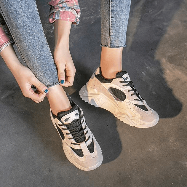 Regina Thick Bottom Chunky Sneakers Shoes Claire & Clara