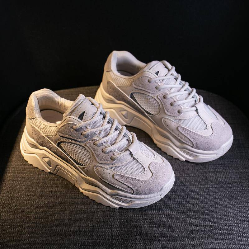 Regina Thick Bottom Chunky Sneakers Shoes Claire & Clara Beige US 5