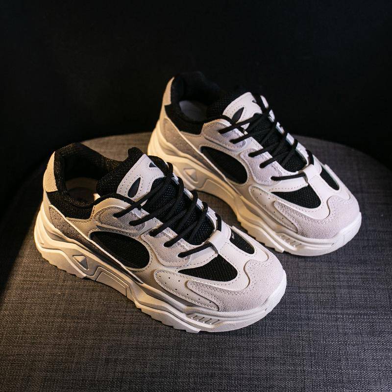 Regina Thick Bottom Chunky Sneakers Shoes Claire & Clara Black US 5