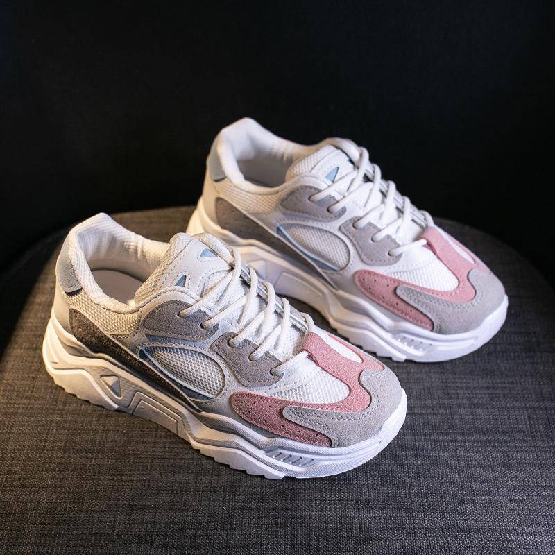 Regina Thick Bottom Chunky Sneakers Shoes Claire & Clara Pink US 5