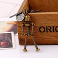Retro Alloy Robot Leather Keychain Apparel & Accessories Claire & Clara