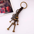 Retro Alloy Robot Leather Keychain Apparel & Accessories Claire & Clara