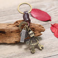 Retro Alloy Robot Leather Keychain Apparel & Accessories Claire & Clara Style 4