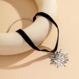 Retro Sun Flannel Choker Necklace Necklace Claire & Clara
