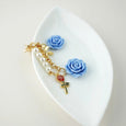 Rose Camellia Resin Alloy Keychain Pendant Apparel & Accessories Claire & Clara