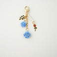 Rose Camellia Resin Alloy Keychain Pendant Apparel & Accessories Claire & Clara Blue