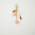 Rose Camellia Resin Alloy Keychain Pendant Apparel & Accessories Claire & Clara Pink