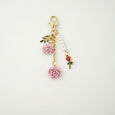 Rose Camellia Resin Alloy Keychain Pendant Apparel & Accessories Claire & Clara Purple